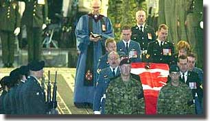 The deaths of 4 Canadian Servicemen through Friendly Fire in Afganistan