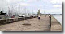 At the end of this pier at Cherbourg is the Monument to the loss of 120 sailors in the huge French submarine Surcouf in February 1942.