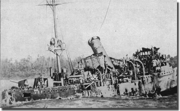 Emden destroyed in her fight with Sydney