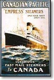 A poster advertising the Empress steamers