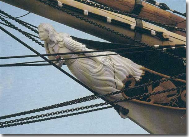 Figurehead on Falls of Clyde, at the Honolulu Maritime Museum.