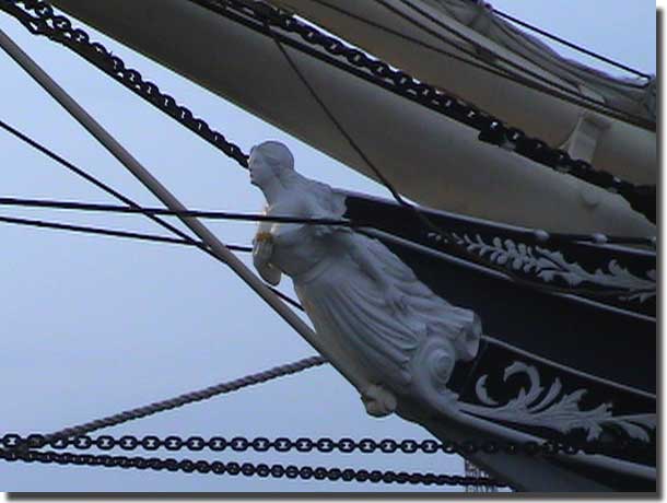 Figurehead from the Sailing ship Elissa, built in 1877, and found at the Texas Maritime Museum at Galveston.