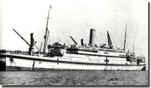 HMHS Asturias, torpedoed but survived to become a cruise ship in 1923