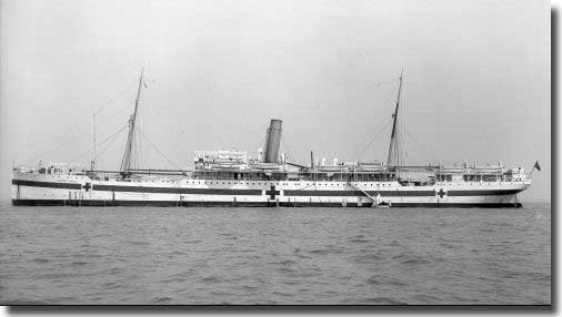HMHS Glenart Castle torpedoed and sunk 26th. of February 1918