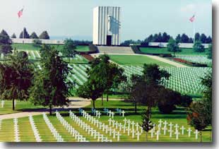 The WW2 Lorraine American Cemetery and Memorial France. Any Service man or woman suffering a Friendly Fire death, may be buried in a cemetery such as this one.