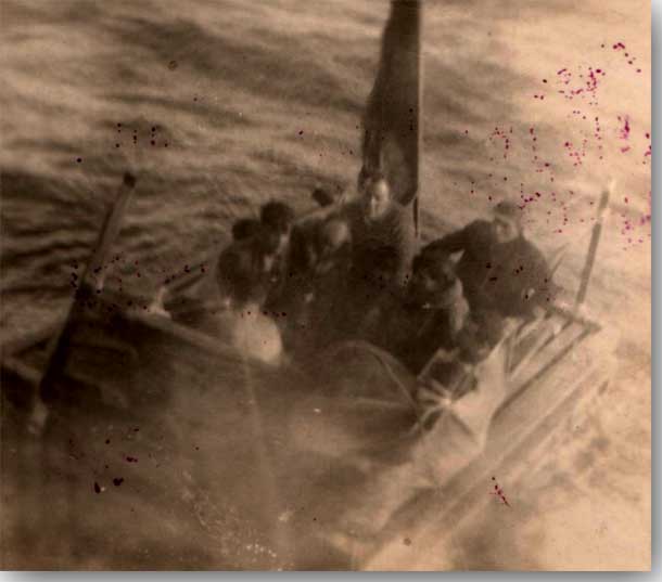 Rescue of sailors from steamer Yorktown