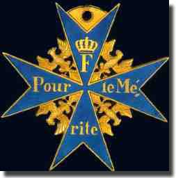 The Pour le Merite awarded to Otto Weddigen for his sinking of three British Cruisers, Aboukir, Hogue, and Cressy