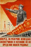 Stalin leading his nation to Victory.