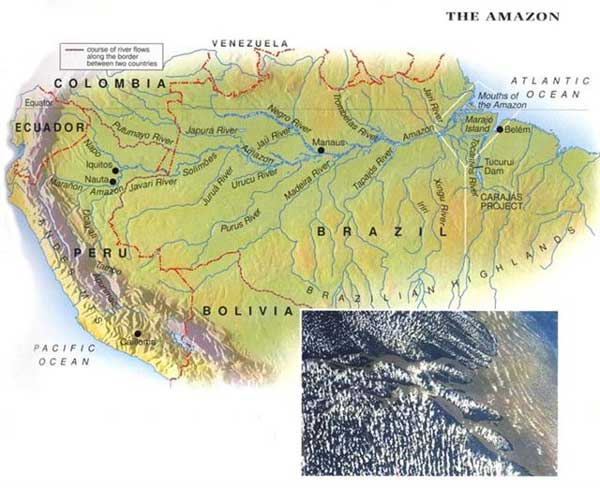 Map of Amazon River