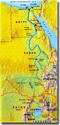 Map of the Nile River