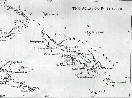 The Solomon Island Theatre - August 1942 - map