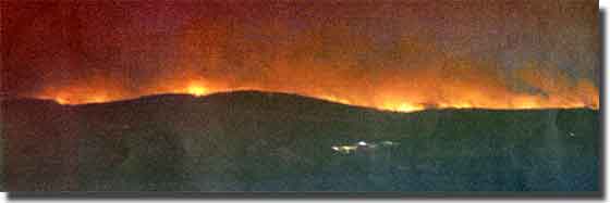 Beechworth ringed by brush fires