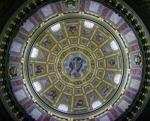 The dome at St Stephen's in Pest, a remarkable artwork