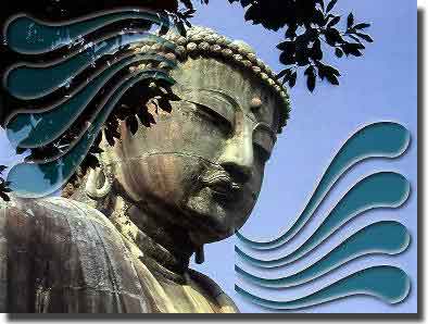 Detail of Head of the Great Buddha at Kamakura