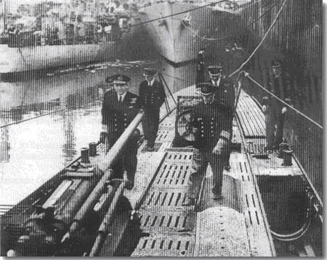 Max Horton Inspect German Submarine